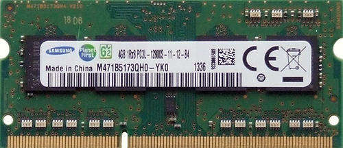 SAMSUNG 4GB DDR3 1600Mhz PC12800 Low Voltage 1.28/1.35V SODIMM Laptop Ram - M471B5173QHO-YKO