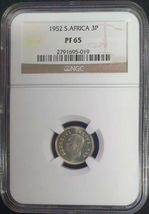 1952 3 Pence PF65