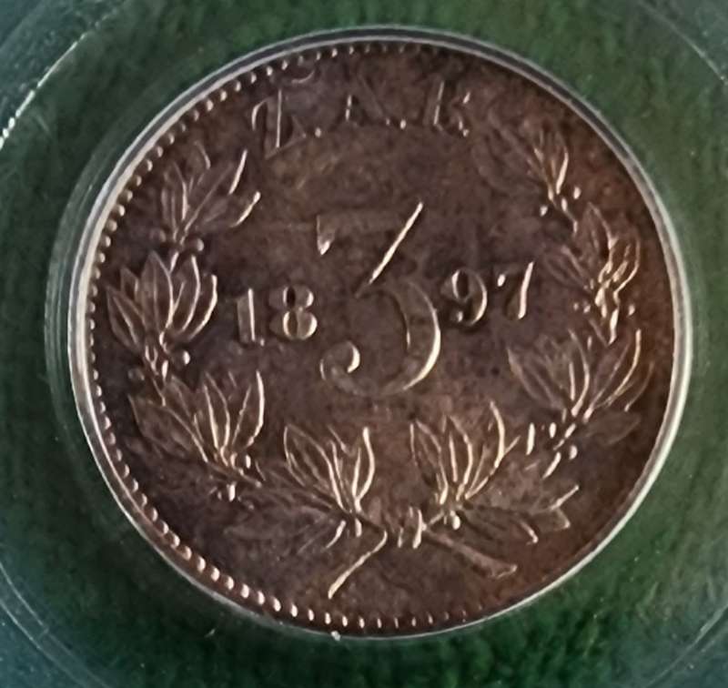 1897 Threepence MS63