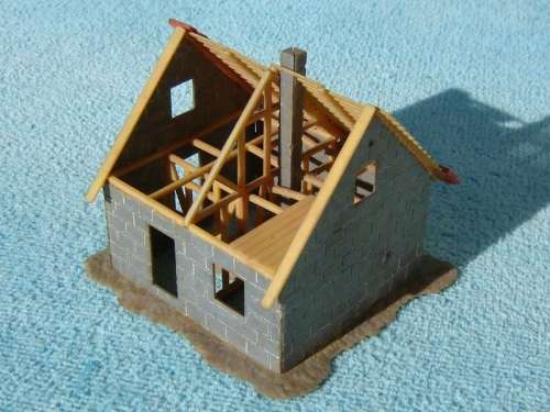 HO gauge House under construction