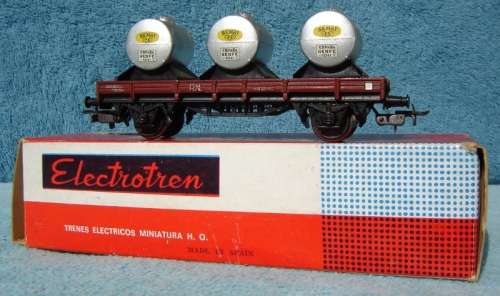 Electrotren HO Gauge Rare Vintage Flat Wagon with Load No. 1004