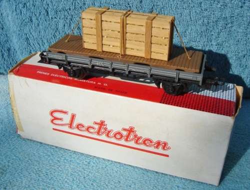 Electrotren HO Gauge Rare Vintage Flat Wagon with Load