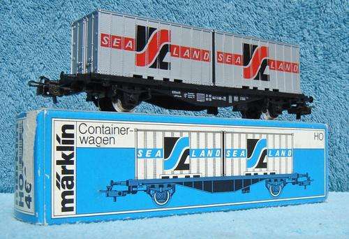 Marklin HO gauge Long Container Wagon No. 4668