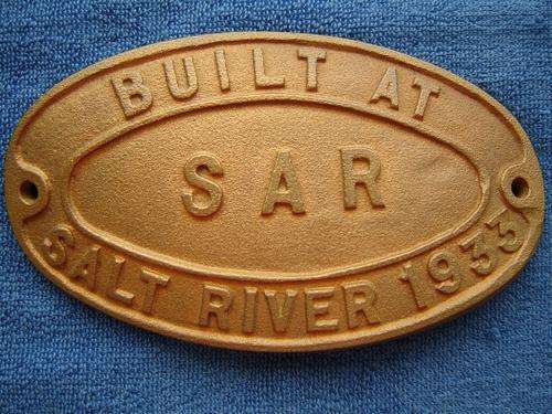 SAR Steam loco solid bronze emblem 1933