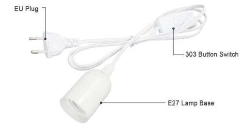 E27 Light Holder with Cable