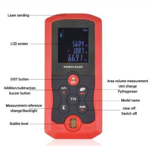 IP54 Laser Distance Meter 40M