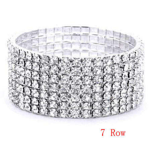 TENNIS CUFF BRACELET 7 ROWS