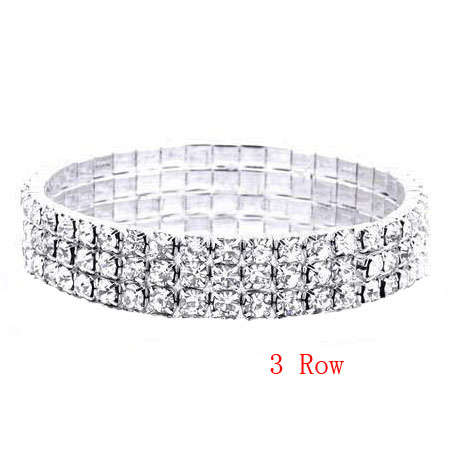TENNIS CUFF BRACELET 3 ROWS