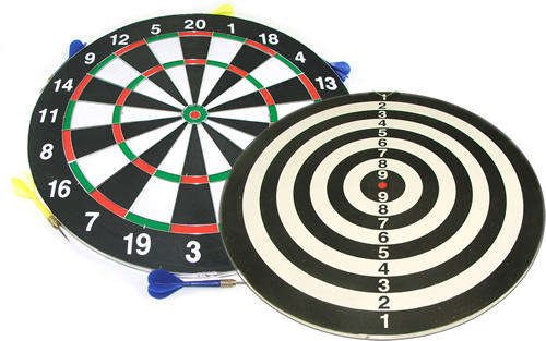 Double-Sided Dartboard Set