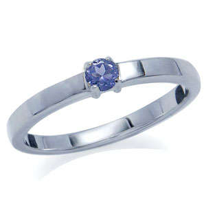 Genuine Tanzanite Solitaire Engagement Ring