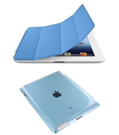 Smart Cover Magnetic Leather Case Wake Sleep Stand Multi color+Crystal Back Case for iPad2/3/4
