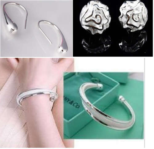 JEWELLERY AUCTION (BRACELET + 2 PAIRS EARRINGS + FREE NECKLACE)