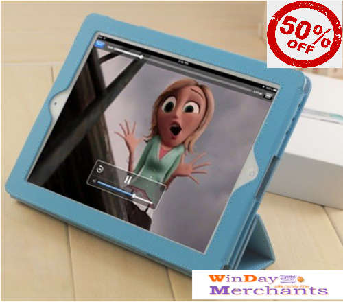 Transmutable Smart cover for ipad 3 / 2 Embossed Hard Shell Anti-skid