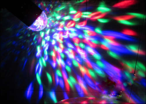 RGB Color LED Crystal Auto Rotating Stage Effect Light Bulb