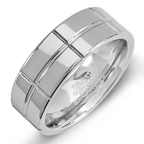Tungsten Carbide Ring, Grooved (CLEARANCE)