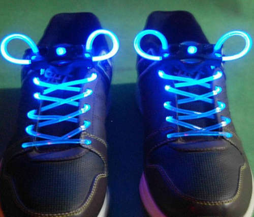 LED Light Up Shoes Shoelaces Luminous Shoestring Blue Light