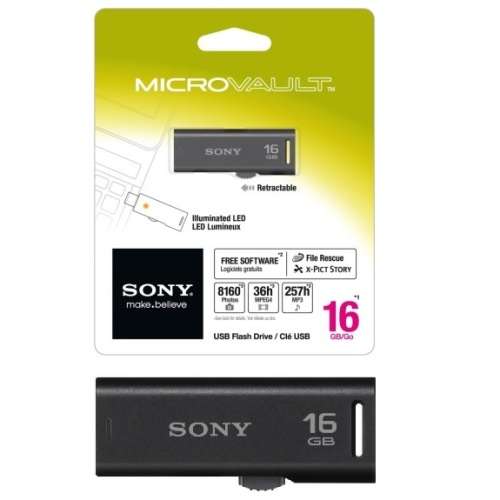 SONY FLASH DRIVE 16GB BLK+WHI