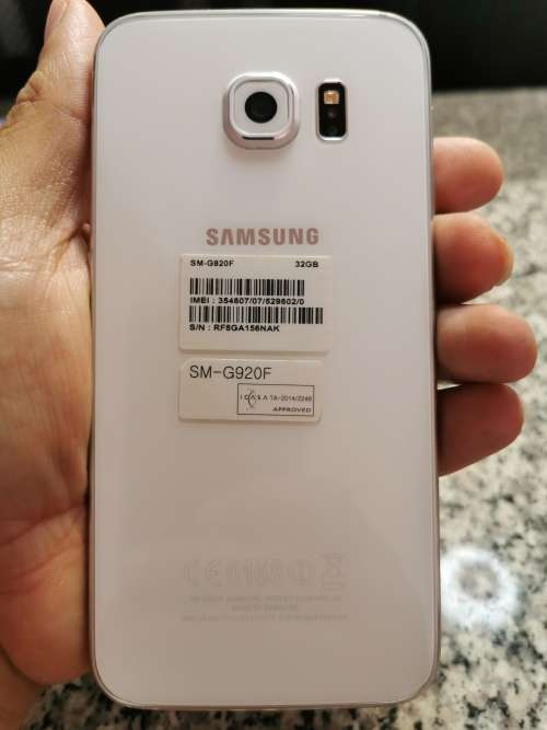 Samsung Galaxy S6 SM-G920F 32GB - Second Hand - White - Excellent Condition (almost as new)