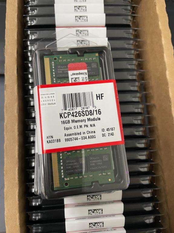 Brand New Kingston 16GB DDR4 2666MHz Notebook Memory Module (KCP426SD8/16)