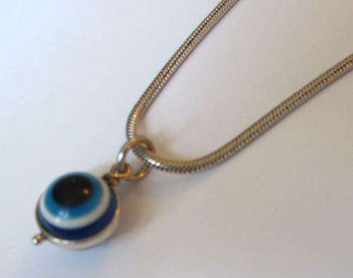 *Hand Manufactured Evil Eye Pendant in 925 Sterling Silver*