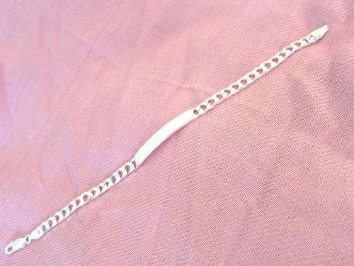 Sterling Silver ID Curb Bracelet(180 guage - 20cm) Made in Italy - ENGRAVABLE --- *FREE ENGRAVING*