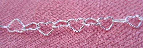 Heart Chain Bracelet - CHARM BRACELET! Sterling Silver (Made in Italy)