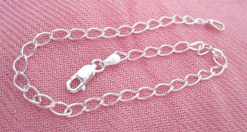 Sterling Silver Cheval Square Wire - CHARM BRACELET (Made in Italy)