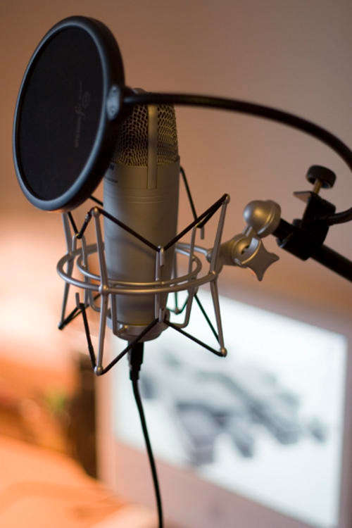 Samson C01 Condenser Mic with spitscreen and spider mount