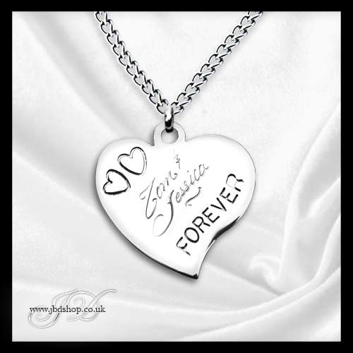 Stainless Steel Heart Pendant with Free Engraving
