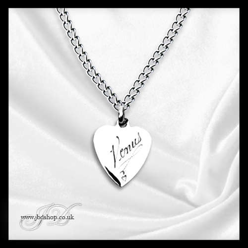 Stainless Steel Sleek Heart Pendant with Engraving