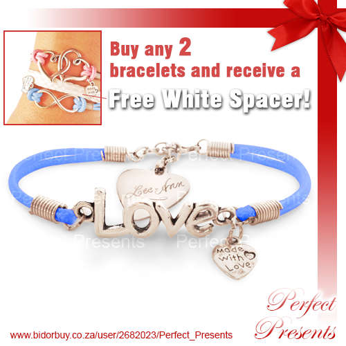 Blue Love Bracelet with Free Engraving