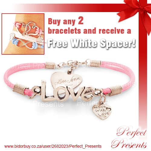 Pink Love Bracelet with Free Engraving
