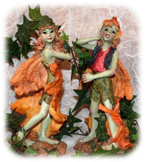 ~ FeMale Acorn Pixie "NutMeg" -Boxed Anthony Fisher Collectable ~ Large Standing 24cm x 11cm