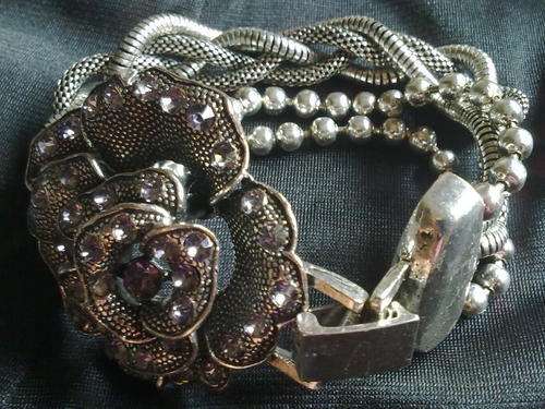 TIBETAN SILVER MULTI STRAND ROSE BRACELET ~ Stunning ~
