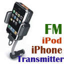 All-in-one FM Transmitter, Hands-free, Car Charger and Holder For iPhone & iPod