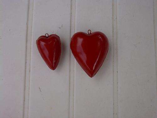 heart with hanging ring 3.5cm metal