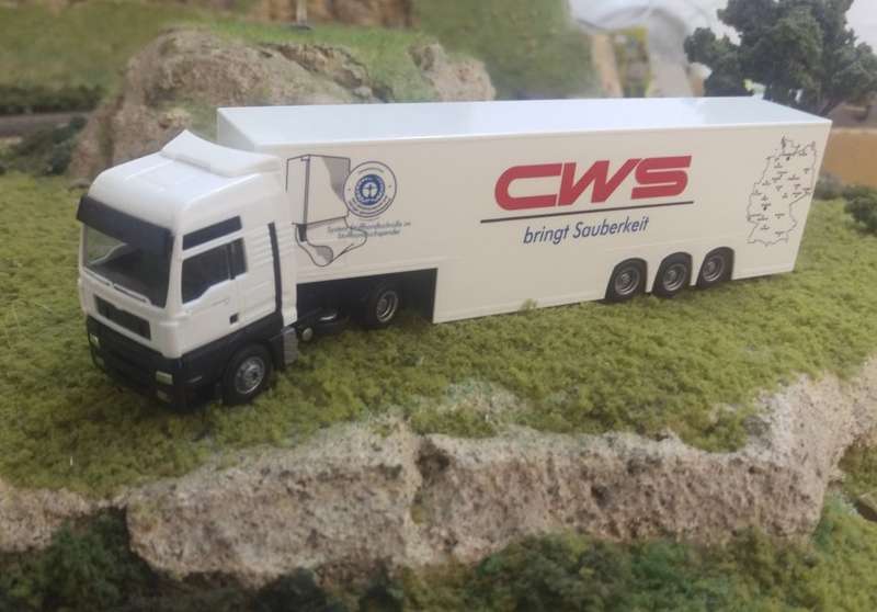 HO Scale 1/87 AWM Automodelle Truck with Trailer - CWS (Boxed)