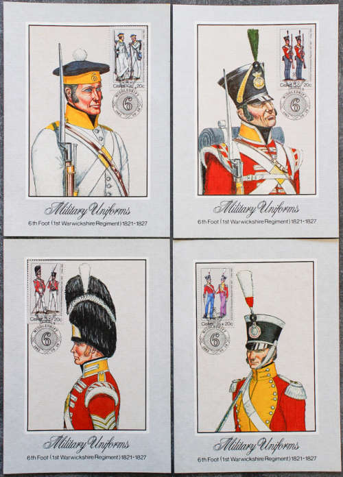 Ciskei 1983 - Military Uniforms - Set of 4 Maximum Postcards (nr. 1,2,3,5)