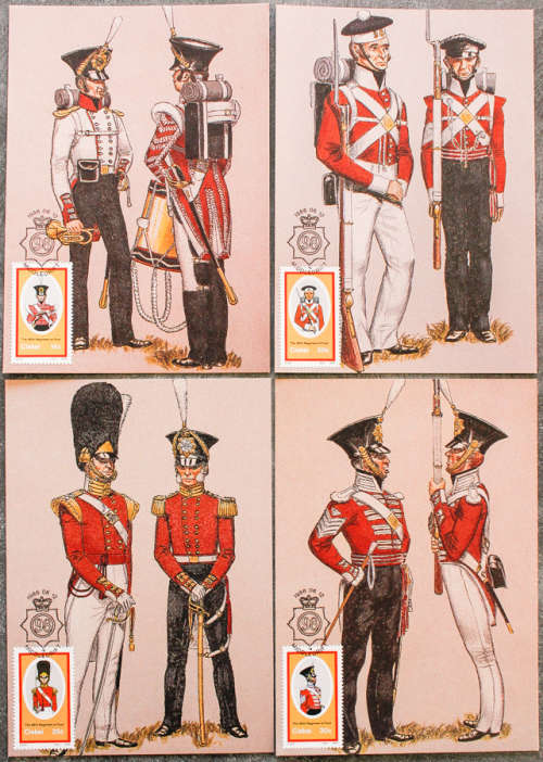 Ciskei 1986 - Military Uniforms - Set of 4 Maximum Postcards (nr. 32-35)