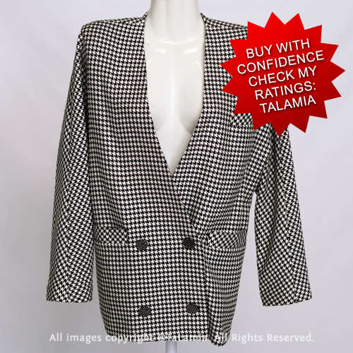 Gorgeous fine black and white houndstooth jacket