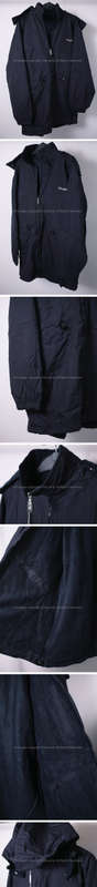 Mens dark navy black fleece lined wind breaker jacket