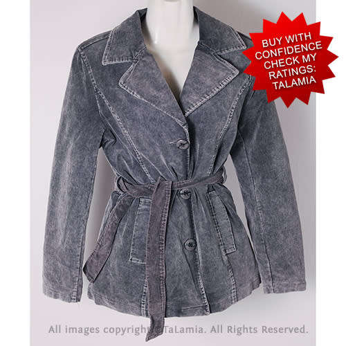 Ladies soft grey lightly padded winter jacket