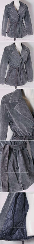 Ladies soft grey lightly padded winter jacket