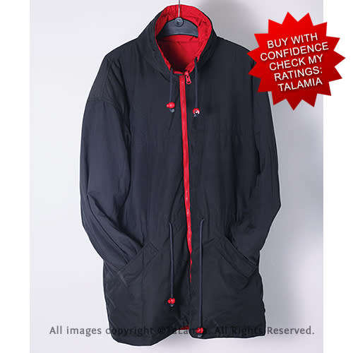 Mens fully reversible lightly padded winter jacket - black or red