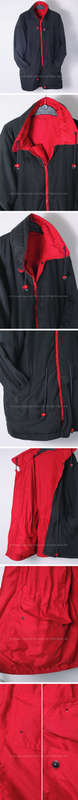Mens fully reversible lightly padded winter jacket - black or red