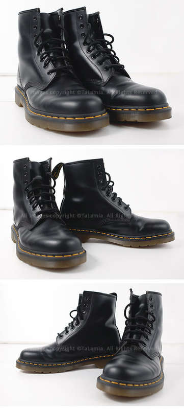 Authentic Doc Martens 1460 Smooth Black 8 hole boots GENUINE LEATHER (size 8)