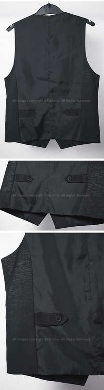 Mens black formal suit vest (42)