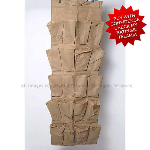 20 pocket eco-fabric over the door shoe organiser