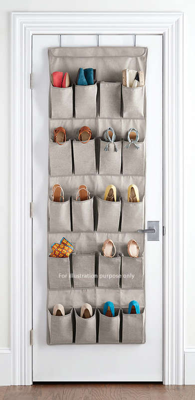20 pocket eco-fabric over the door shoe organiser