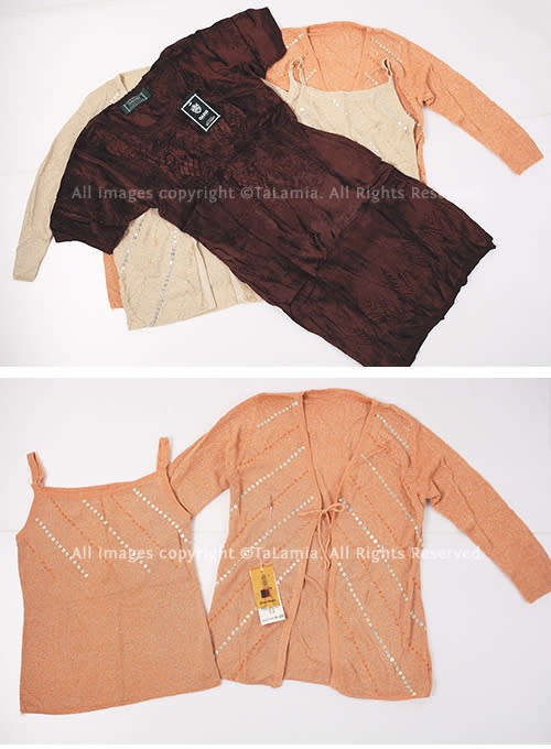 Ladies brown beige and orange sweater jerseys (5 pieces)
